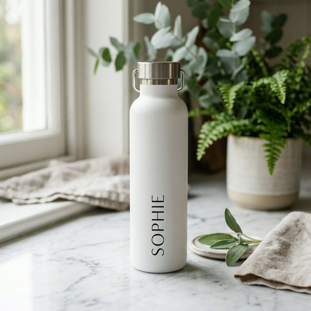 Personalised insulated stainless steel water bottle — custom bottles UK